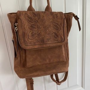 Faux Leather Backpack